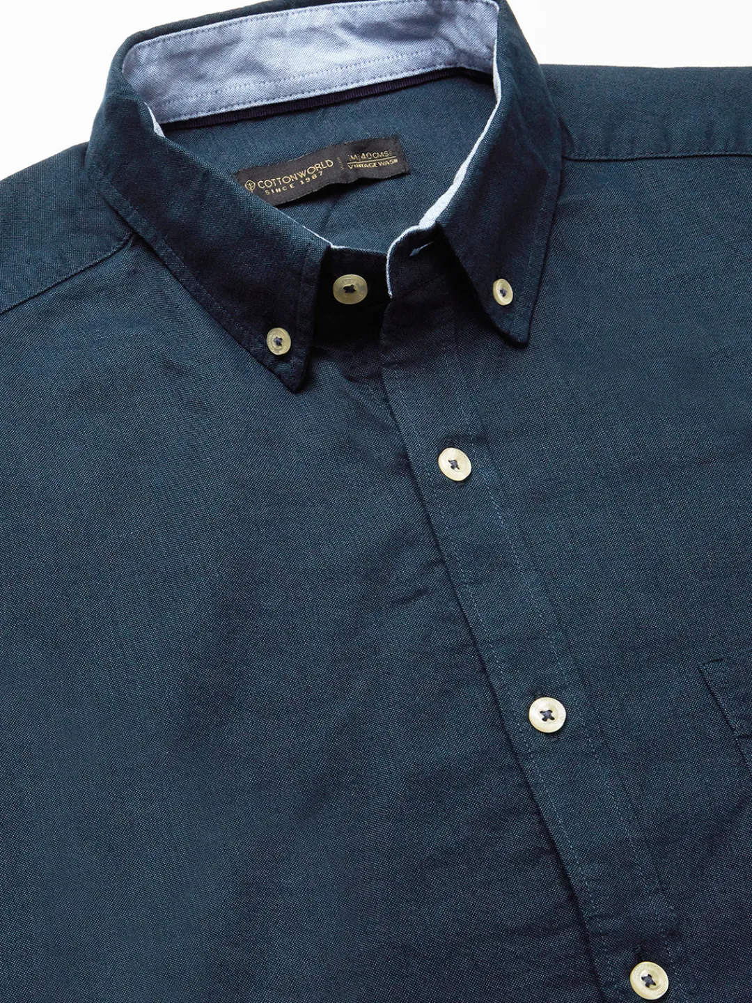 Women Cottonworld Solid | Solid^Men's Oxford 100% Cotton Regular Fit Shirt
