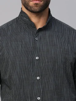 Women Cottonworld Striped | Striped^Men's Cotton Slim Fit Striped Shirt