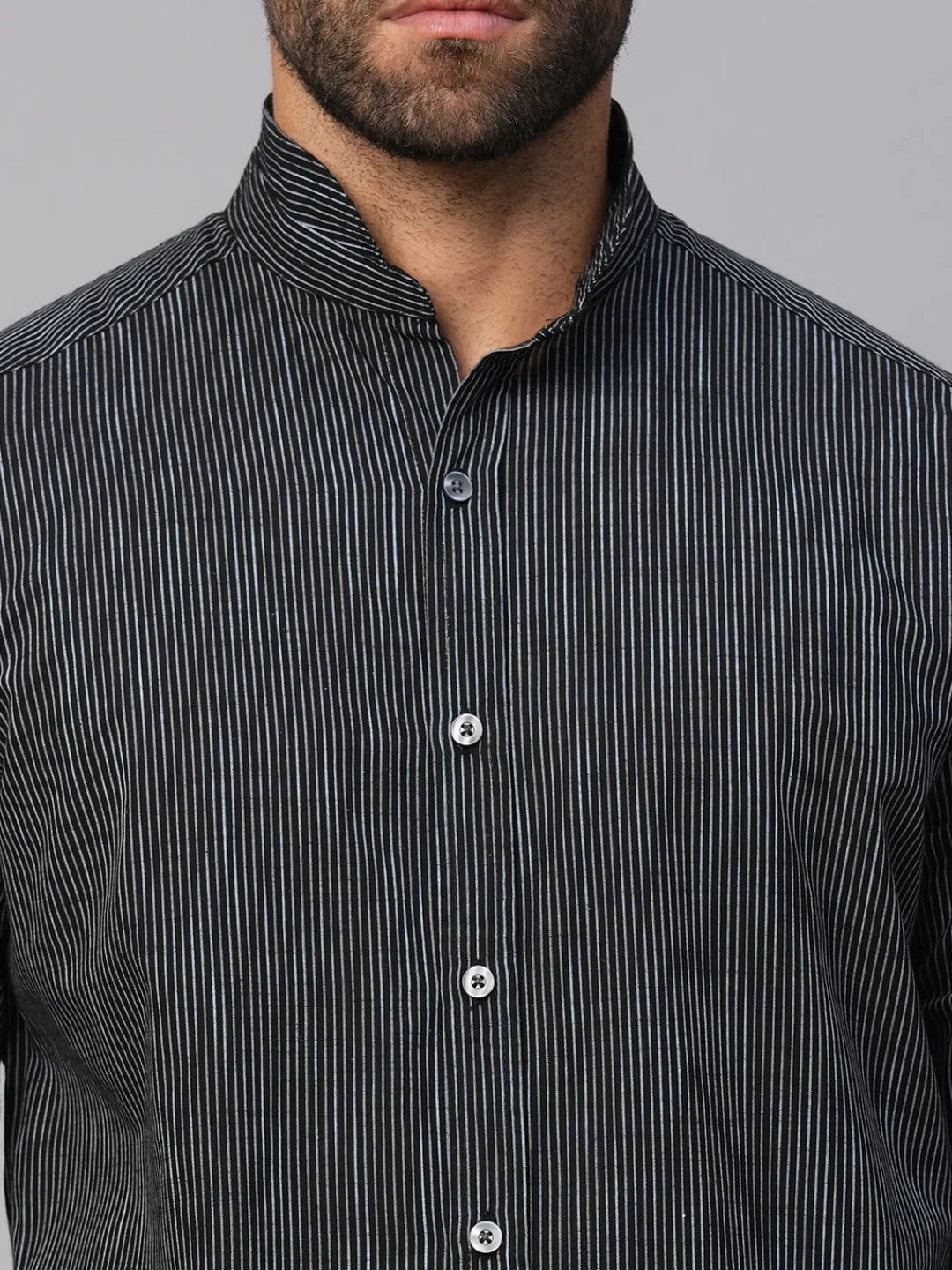 Women Cottonworld Striped | Striped^Men's Cotton Slim Fit Striped Shirt