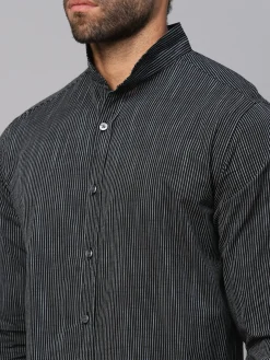 Women Cottonworld Striped | Striped^Men's Cotton Slim Fit Striped Shirt