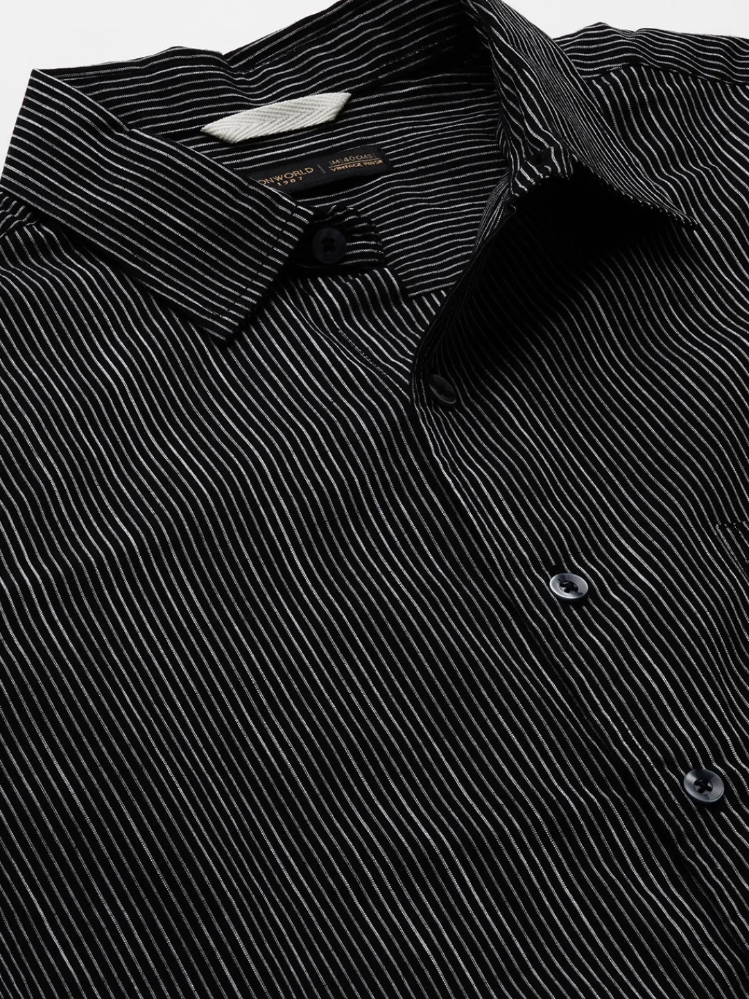 Women Cottonworld Striped | Striped^Men's Cotton Slim Fit Striped Shirt