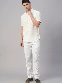 Women Cottonworld 100% Linen Shirts | 100% Linen Shirts^Men's 100% Linen Regular Fit Shirt
