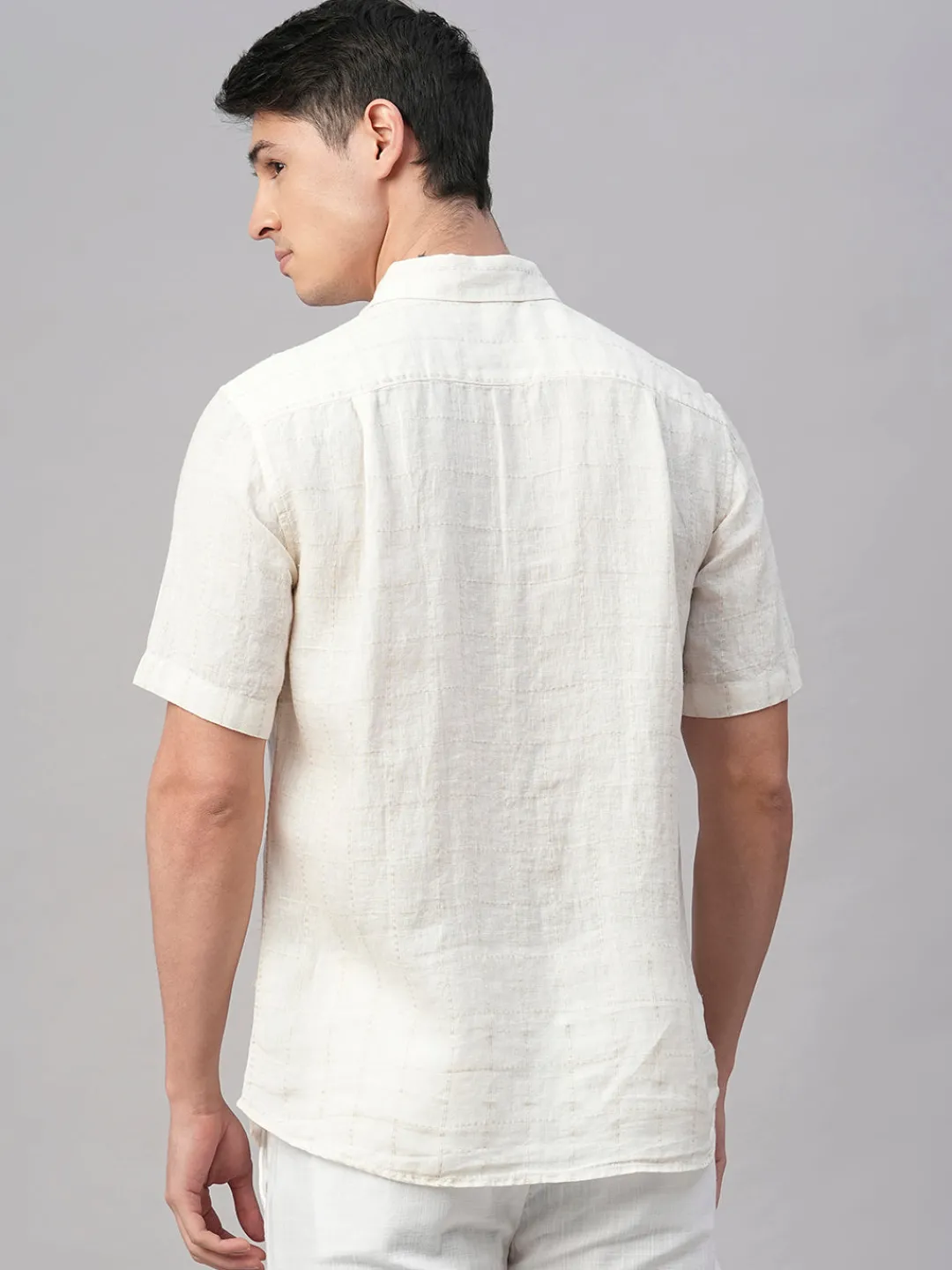 Women Cottonworld 100% Linen Shirts | 100% Linen Shirts^Men's 100% Linen Regular Fit Shirt