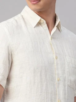 Women Cottonworld 100% Linen Shirts | 100% Linen Shirts^Men's 100% Linen Regular Fit Shirt