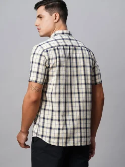 Women Cottonworld Checkered | Checkered^Men's Cotton Regular Fit Checked Shirt