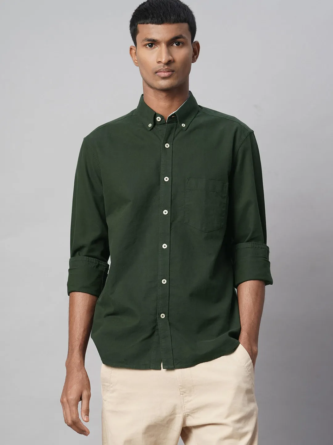 Women Cottonworld Solid | Solid^Men's 100% Cotton Regular Fit Shirt
