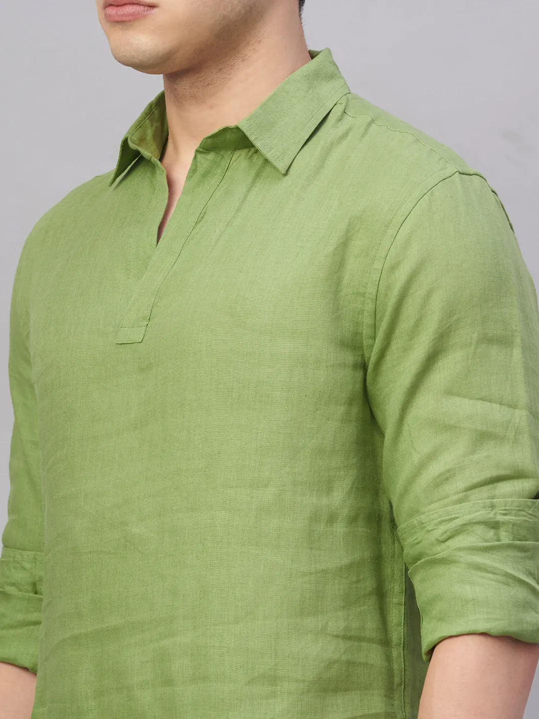 Women Cottonworld 100% Linen Shirts | 100% Linen Shirts^Men's 100% Linen Regular Fit Shirt