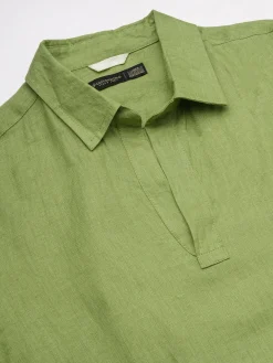 Women Cottonworld 100% Linen Shirts | 100% Linen Shirts^Men's 100% Linen Regular Fit Shirt