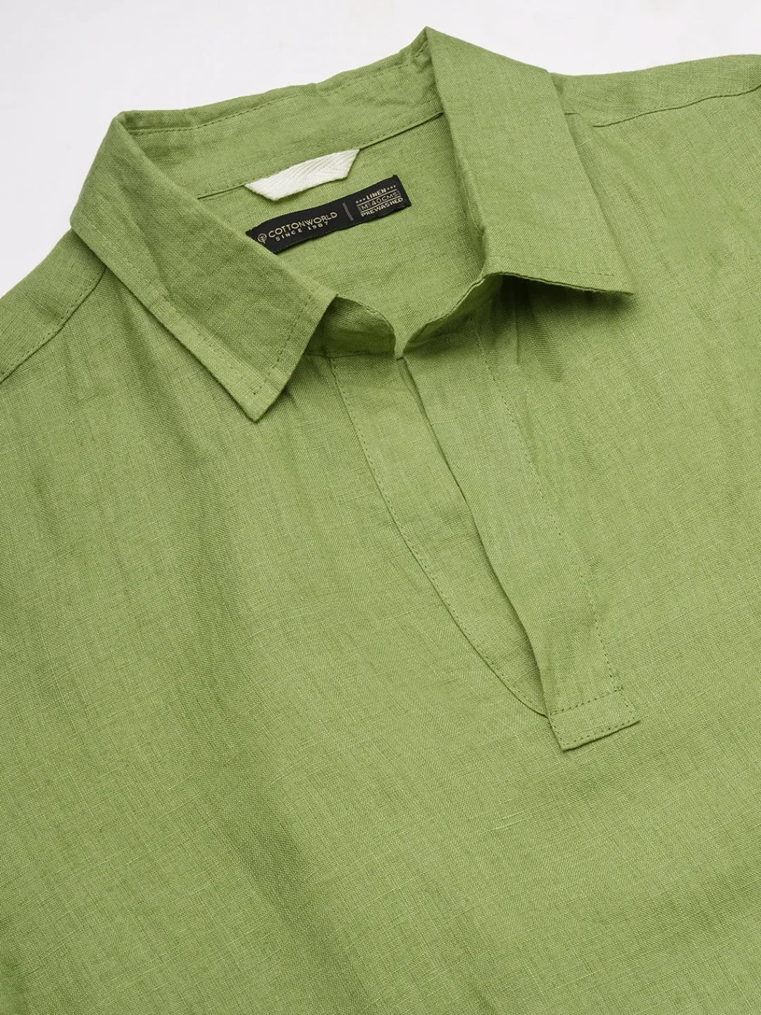 Women Cottonworld 100% Linen Shirts | 100% Linen Shirts^Men's 100% Linen Regular Fit Shirt