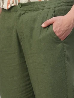 Cottonworld Pants | Pants^Men's Viscose Linen Regular Fit Pant