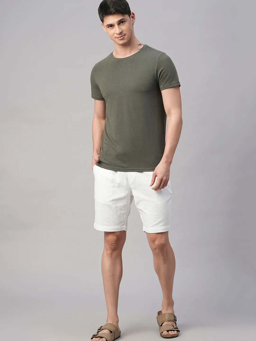 Cottonworld Men | Regular Fit^Men's Cotton Bamboo Elastane Regular Fit Tshirt
