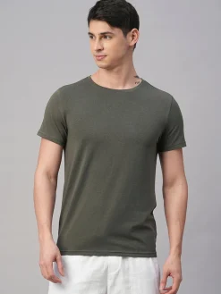 Cottonworld Men | Regular Fit^Men's Cotton Bamboo Elastane Regular Fit Tshirt