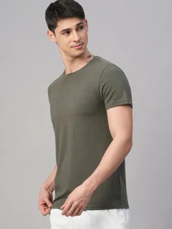 Cottonworld Men | Regular Fit^Men's Cotton Bamboo Elastane Regular Fit Tshirt