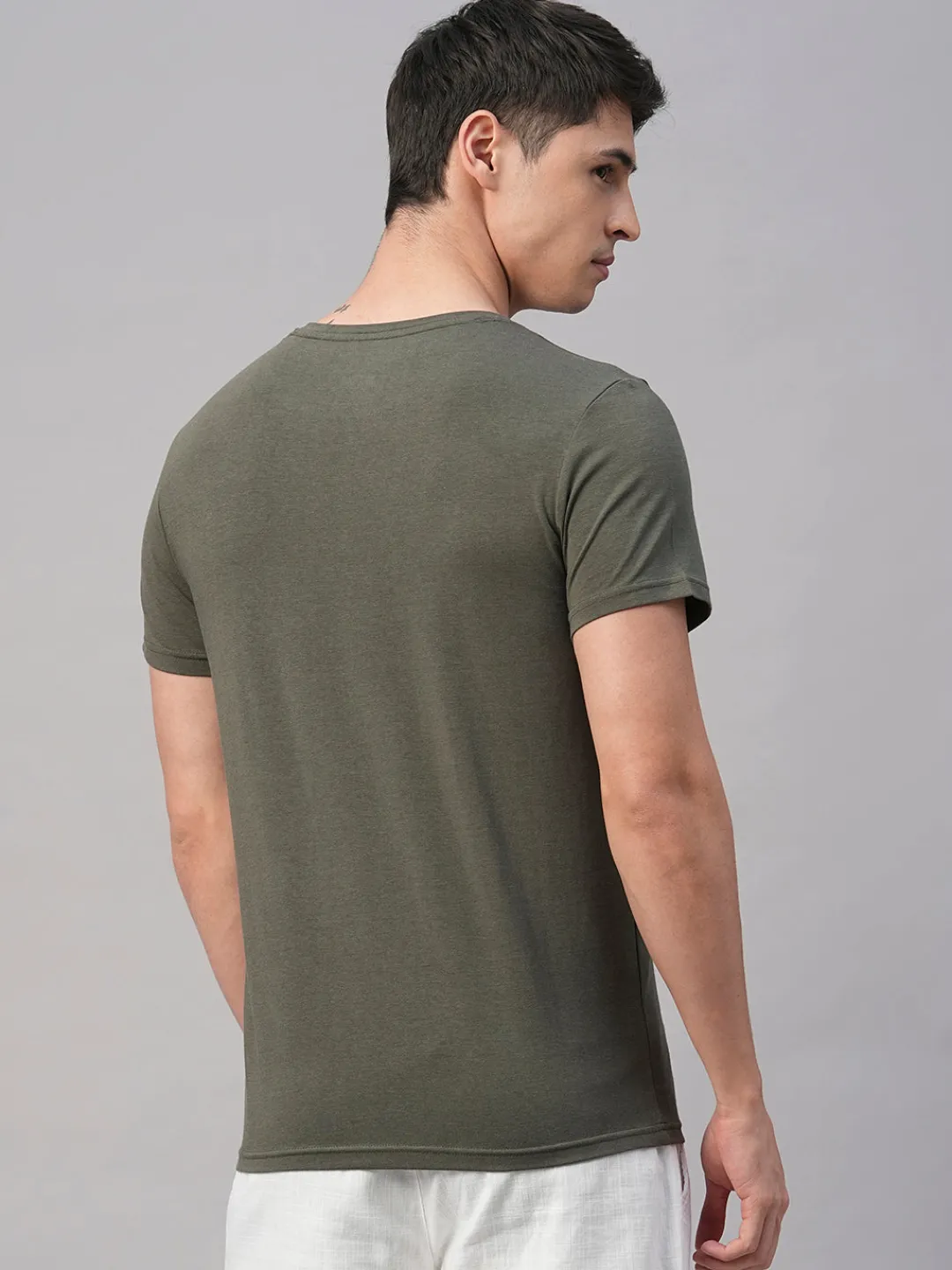 Cottonworld Men | Regular Fit^Men's Cotton Bamboo Elastane Regular Fit Tshirt