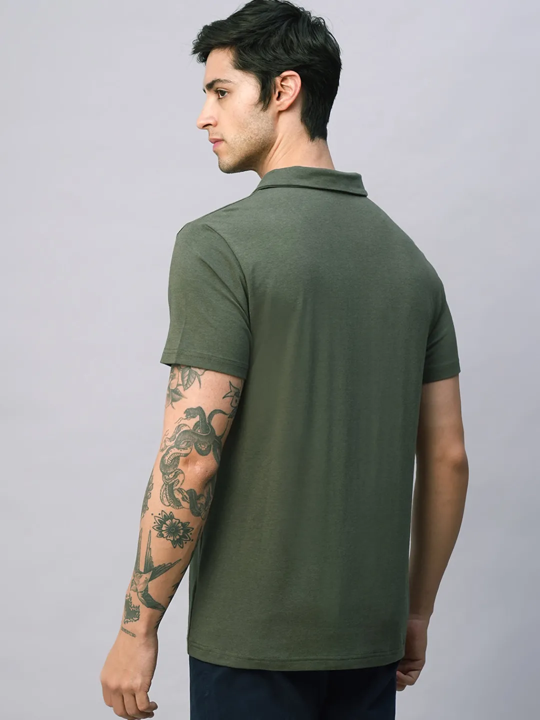 Cottonworld Men | Regular Fit^Men's Cotton Bamboo Elastane Regular Fit Tshirt
