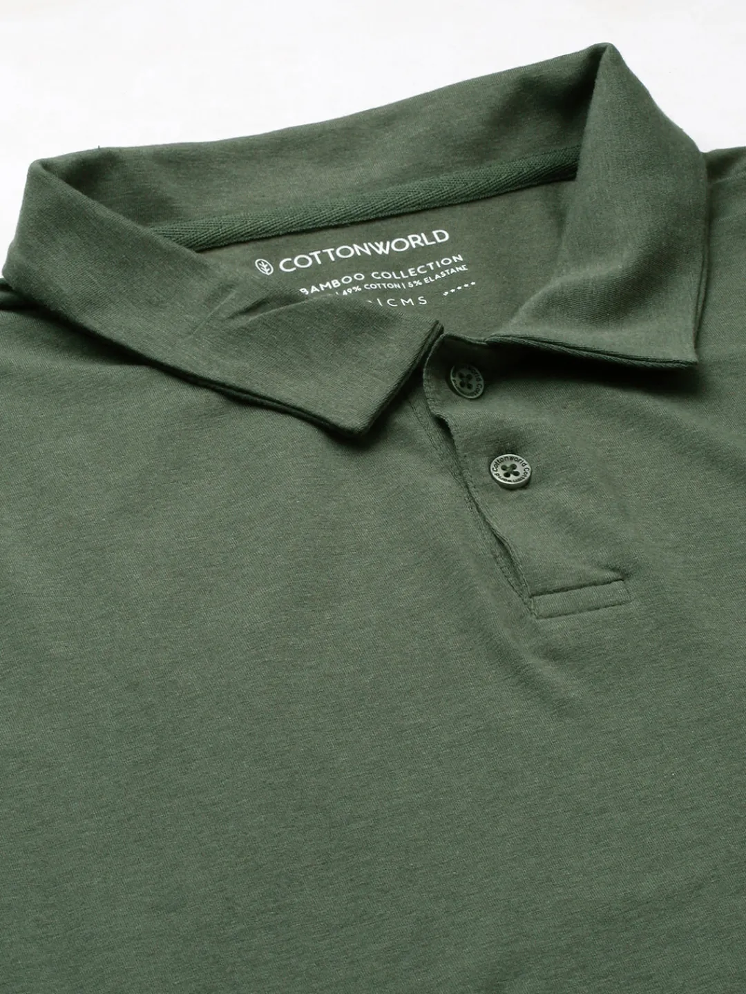 Cottonworld Men | Regular Fit^Men's Cotton Bamboo Elastane Regular Fit Tshirt