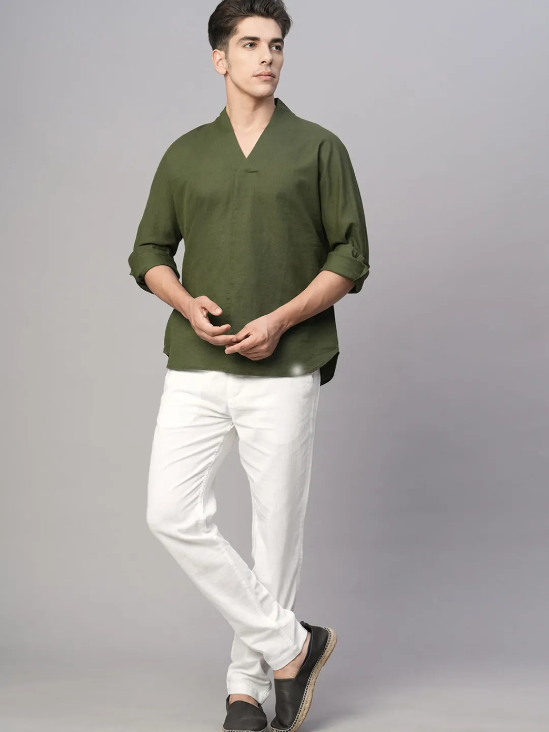 Women Cottonworld Shirts | Shirts^Men's Cotton Linen Regular Fit Shirt
