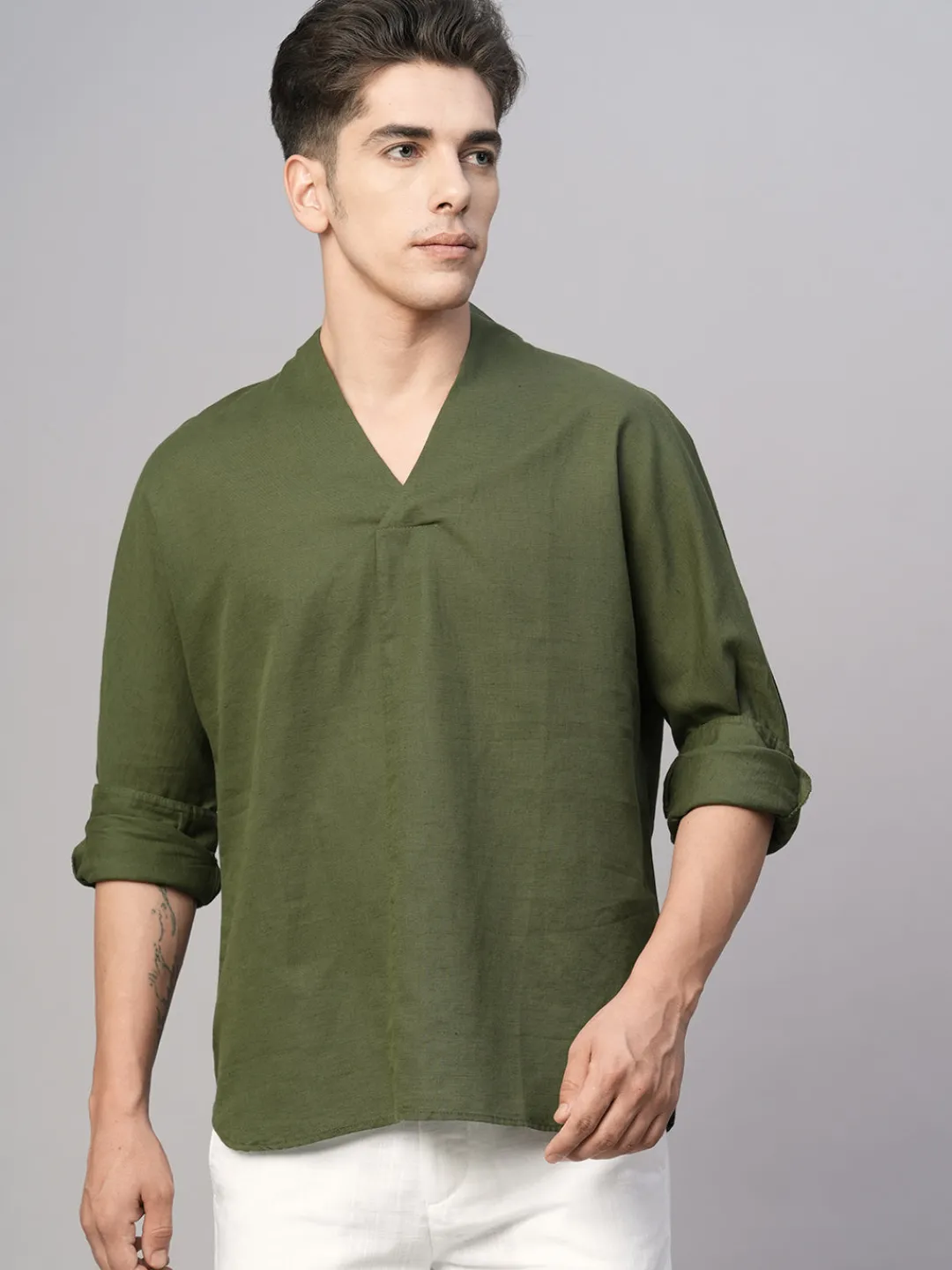 Women Cottonworld Shirts | Shirts^Men's Cotton Linen Regular Fit Shirt