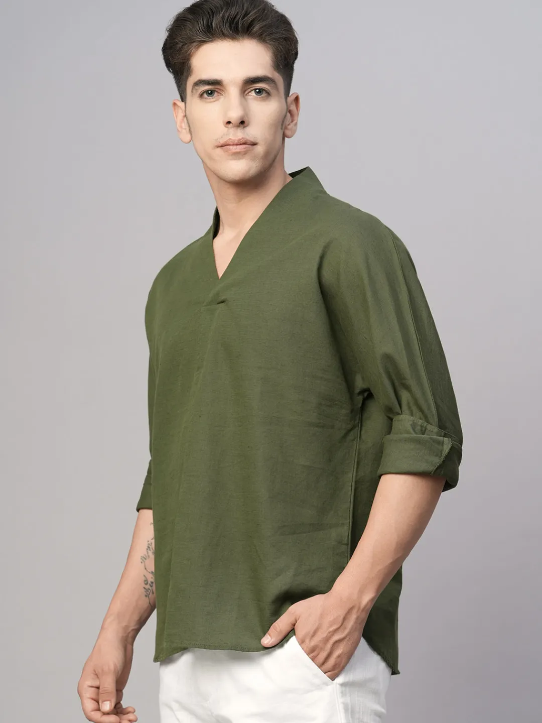 Women Cottonworld Shirts | Shirts^Men's Cotton Linen Regular Fit Shirt