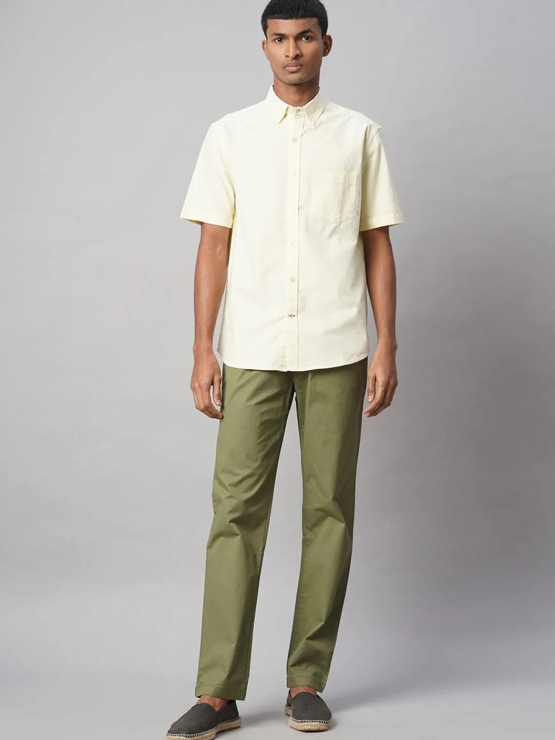 Cottonworld Regular Fit^Men's Cotton Lycra Regular Fit Pant