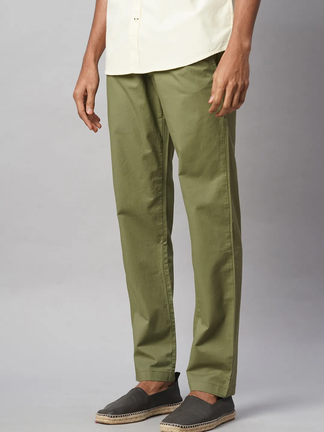 Cottonworld Regular Fit^Men's Cotton Lycra Regular Fit Pant