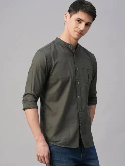 Women Cottonworld Solid | Solid^Men's Cotton Modal Regular Fit Shirt