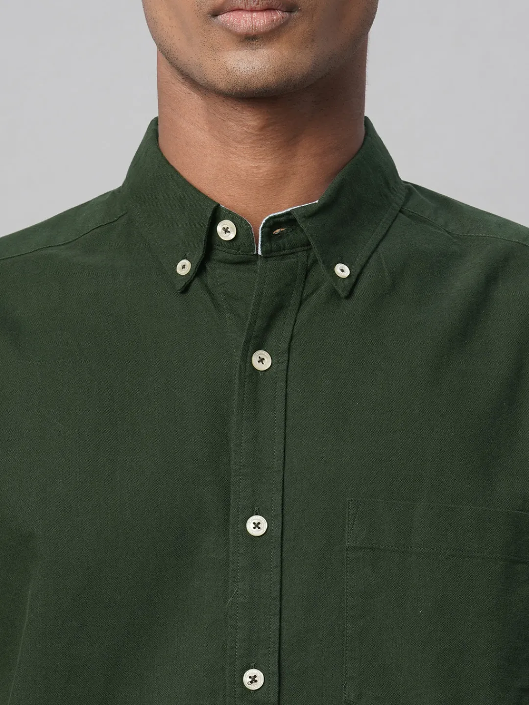 Women Cottonworld Solid | Solid^Men's Oxford 100% Cotton Regular Fit Shirt