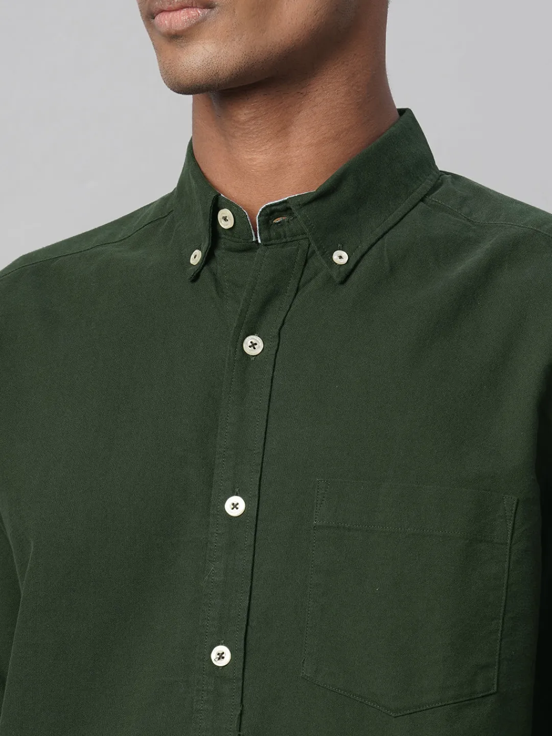 Women Cottonworld Solid | Solid^Men's Oxford 100% Cotton Regular Fit Shirt