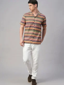 Women Cottonworld Print | Print^Men's 100% Cotton Regular Fit Shirt