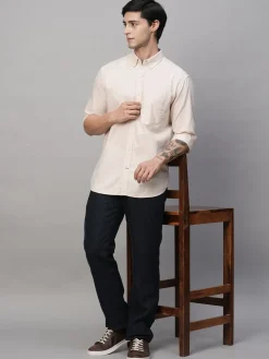 Women Cottonworld Solid | Solid^Men's Oxford Cotton Regular Fit Shirt