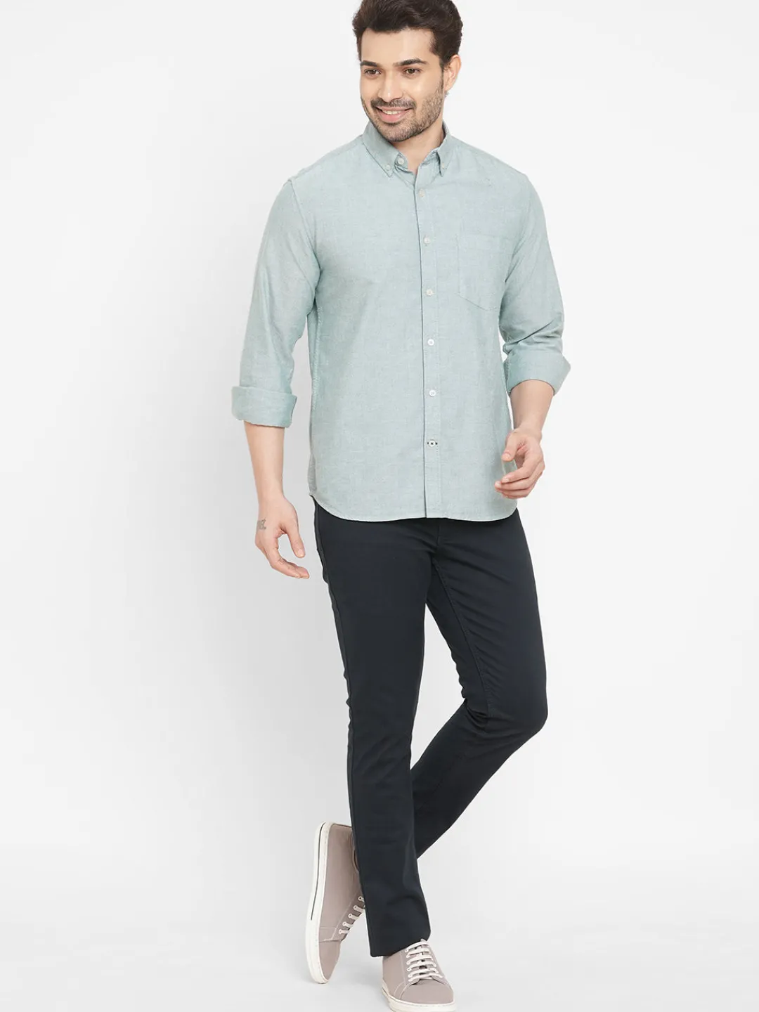 Women Cottonworld Solid | Solid^Men's Oxford Cotton Regular Fit Shirt