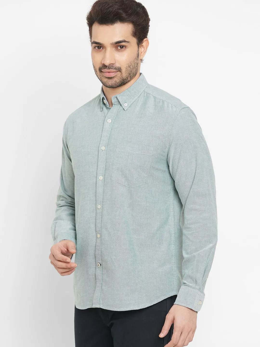 Women Cottonworld Solid | Solid^Men's Oxford Cotton Regular Fit Shirt