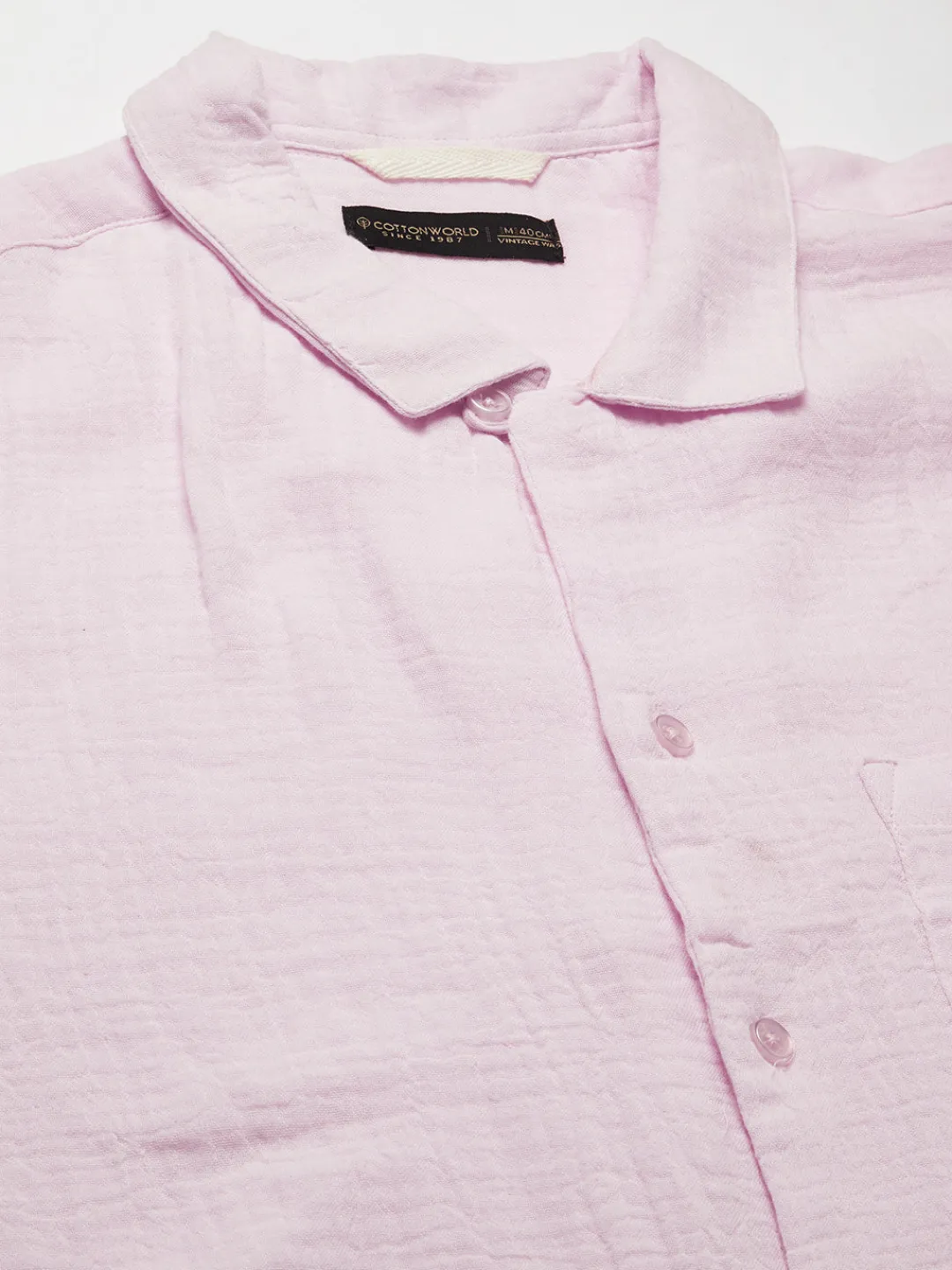 Women Cottonworld Solid | Solid^Men's 100% Cotton Regular Fit Shirt