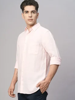 Women Cottonworld 100% Linen Shirts | 100% Linen Shirts^Men's 100% Linen Regular Fit Shirt