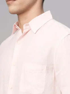 Women Cottonworld 100% Linen Shirts | 100% Linen Shirts^Men's 100% Linen Regular Fit Shirt