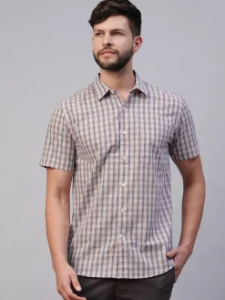 Women Cottonworld Checkered | Checkered^Men's Cotton Regular Fit Checked Shirt