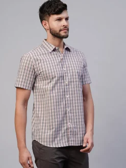 Women Cottonworld Checkered | Checkered^Men's Cotton Regular Fit Checked Shirt