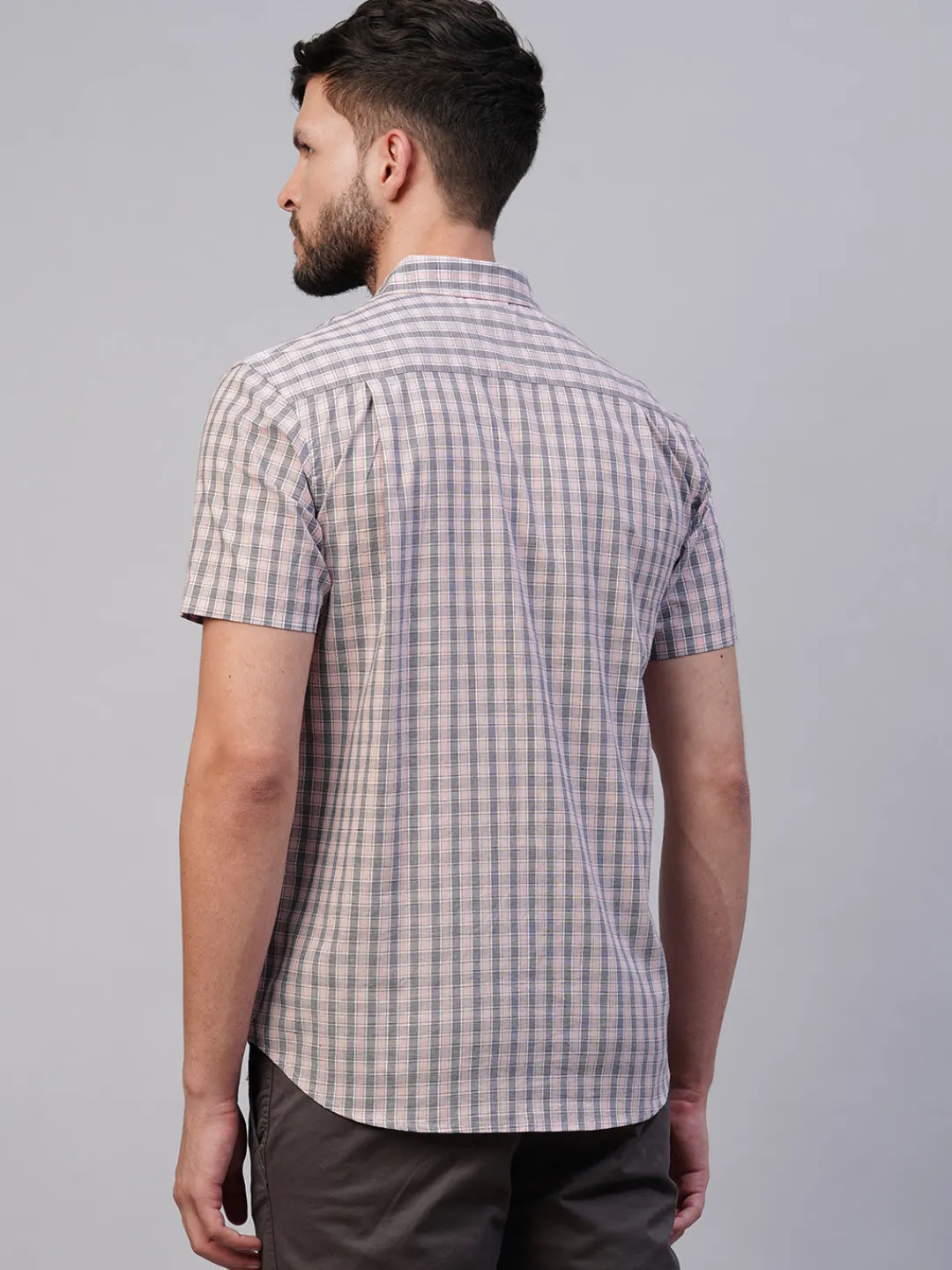 Women Cottonworld Checkered | Checkered^Men's Cotton Regular Fit Checked Shirt