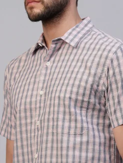 Women Cottonworld Checkered | Checkered^Men's Cotton Regular Fit Checked Shirt