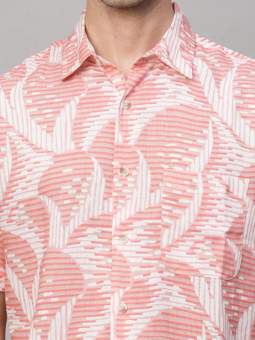 Women Cottonworld Shirts | Shirts^Men's Lyocell Linen Regular Fit Printed Shirt