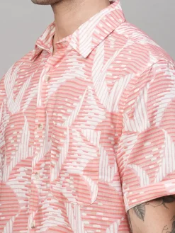Women Cottonworld Shirts | Shirts^Men's Lyocell Linen Regular Fit Printed Shirt