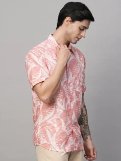 Women Cottonworld Shirts | Shirts^Men's Lyocell Linen Regular Fit Printed Shirt