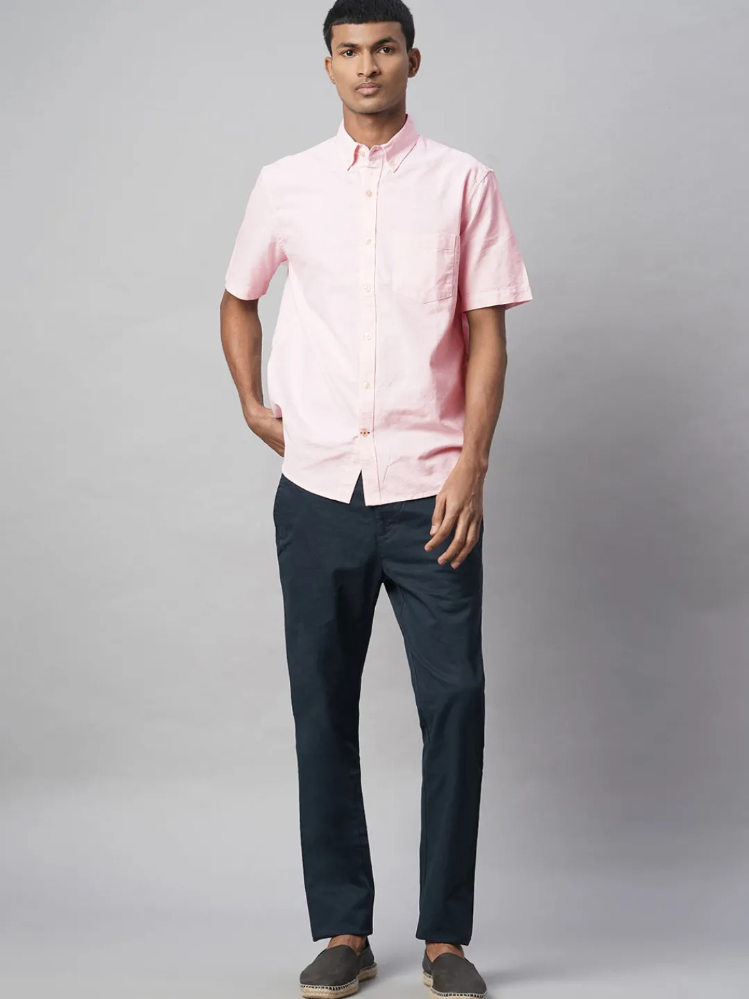 Women Cottonworld Solid | Solid^Men's Oxford 100% Cotton Regular Fit Shirt