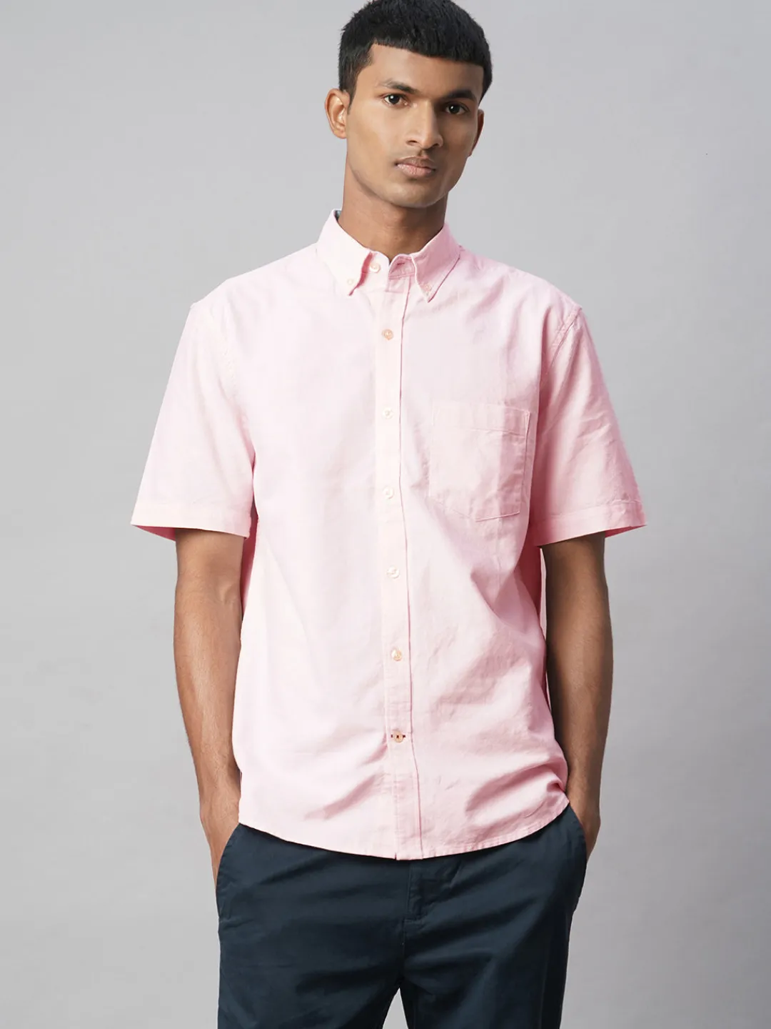 Women Cottonworld Solid | Solid^Men's Oxford 100% Cotton Regular Fit Shirt