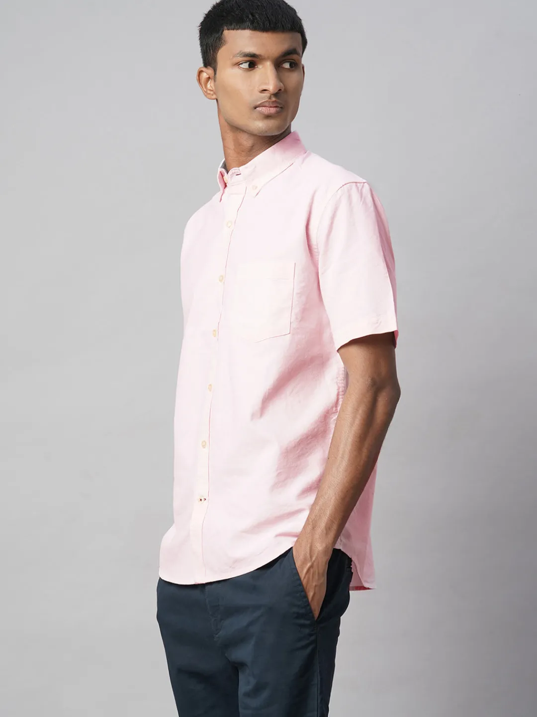 Women Cottonworld Solid | Solid^Men's Oxford 100% Cotton Regular Fit Shirt