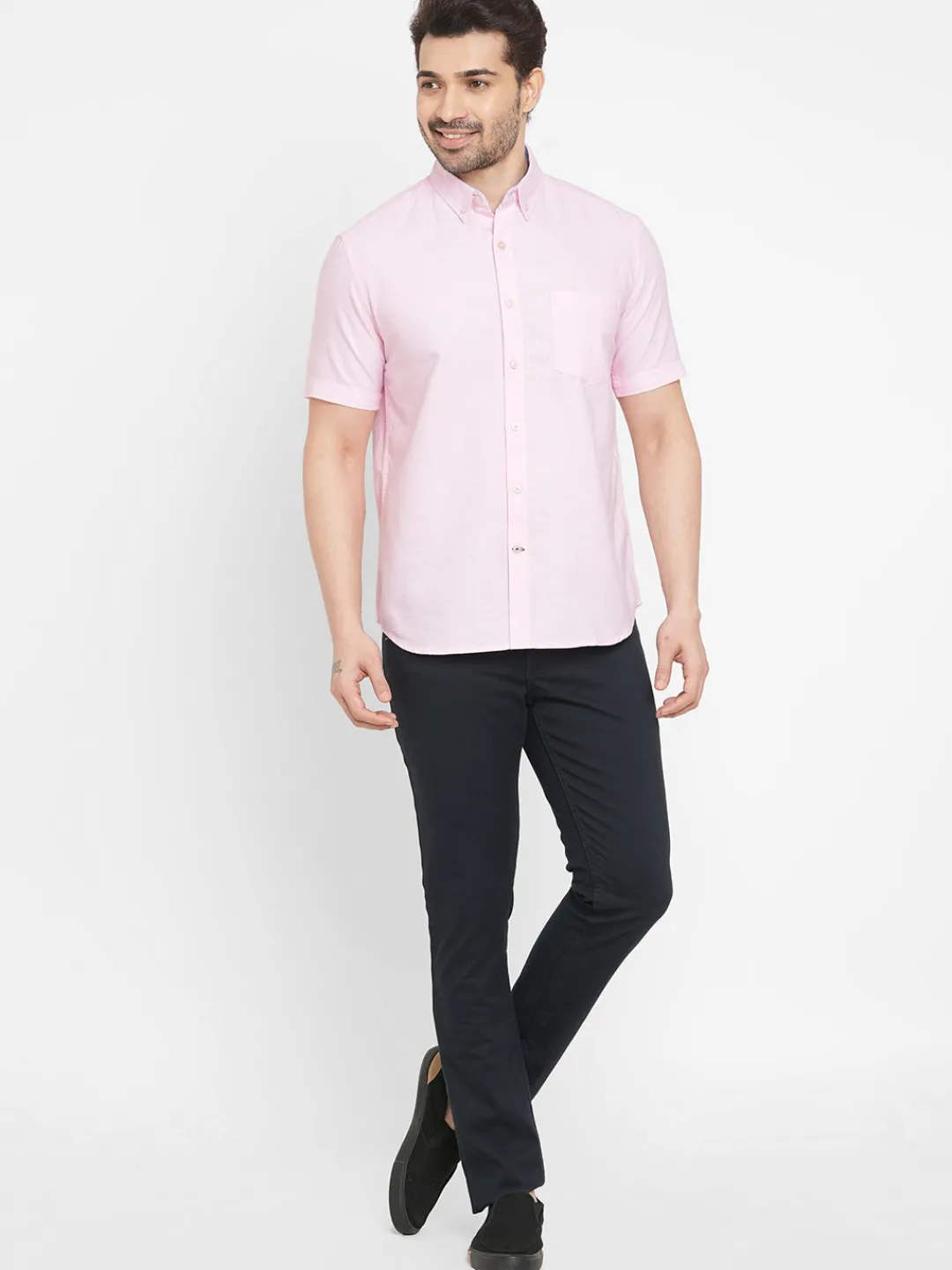 Women Cottonworld Solid | Solid^Men's Oxford Cotton Regular Fit Shirt