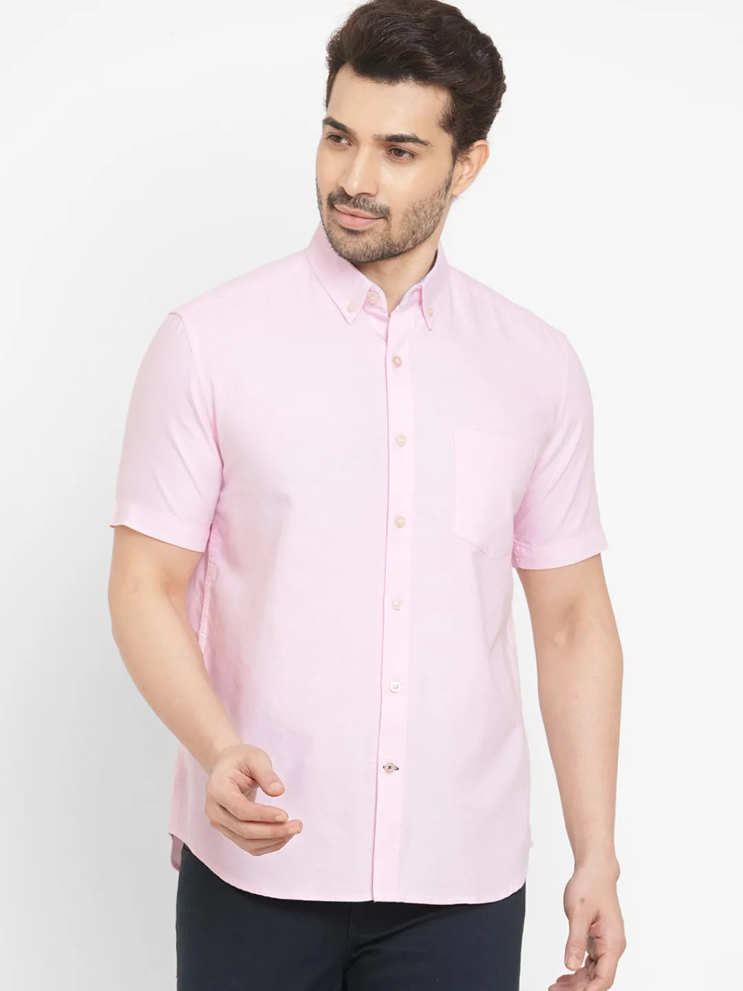 Women Cottonworld Solid | Solid^Men's Oxford Cotton Regular Fit Shirt
