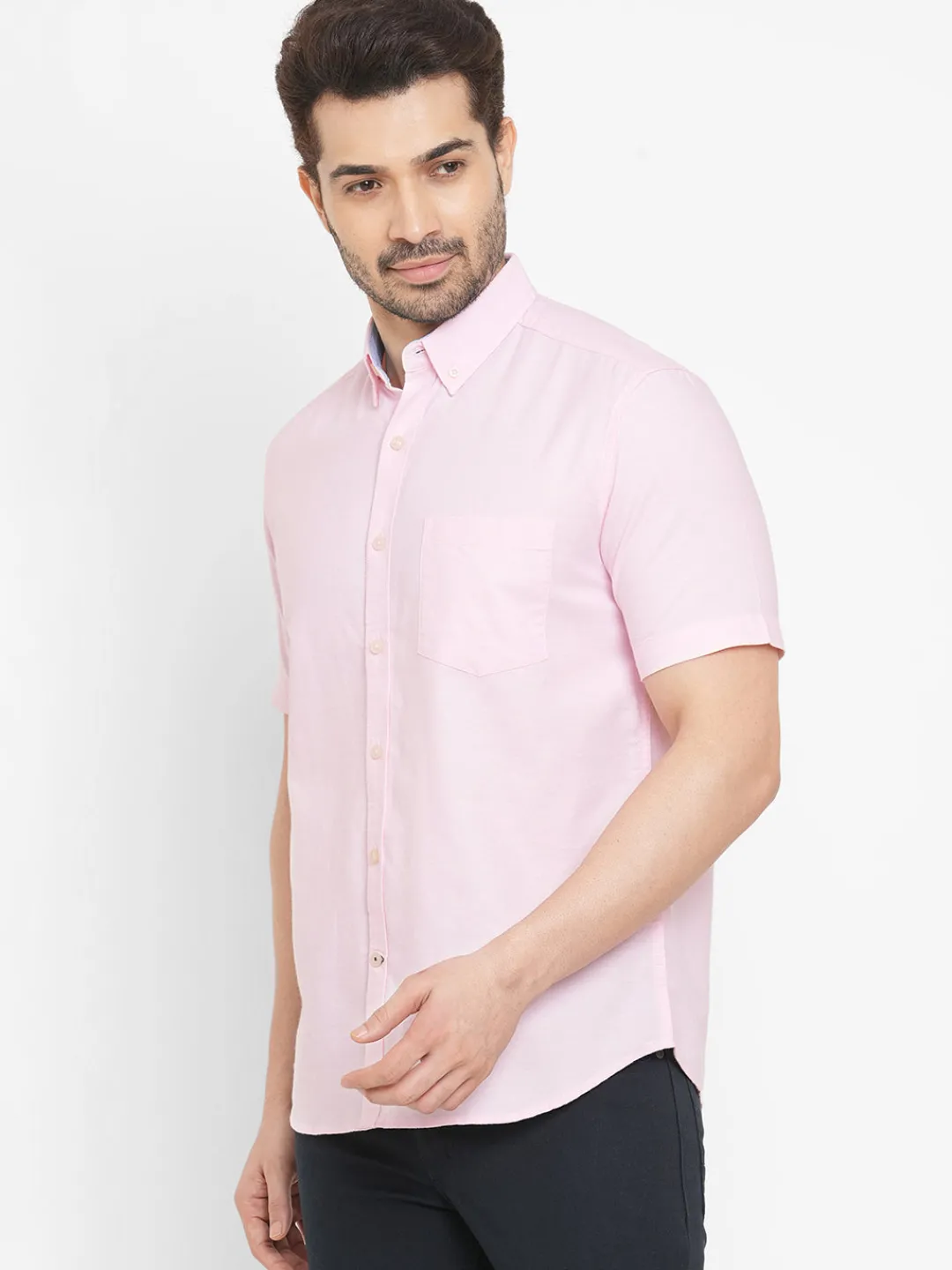 Women Cottonworld Solid | Solid^Men's Oxford Cotton Regular Fit Shirt