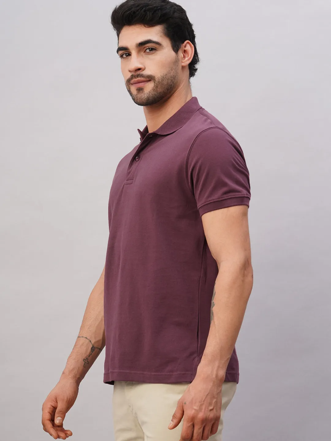 Cottonworld Regular Fit | Polo^Men's Cotton Regular Fit Tshirt
