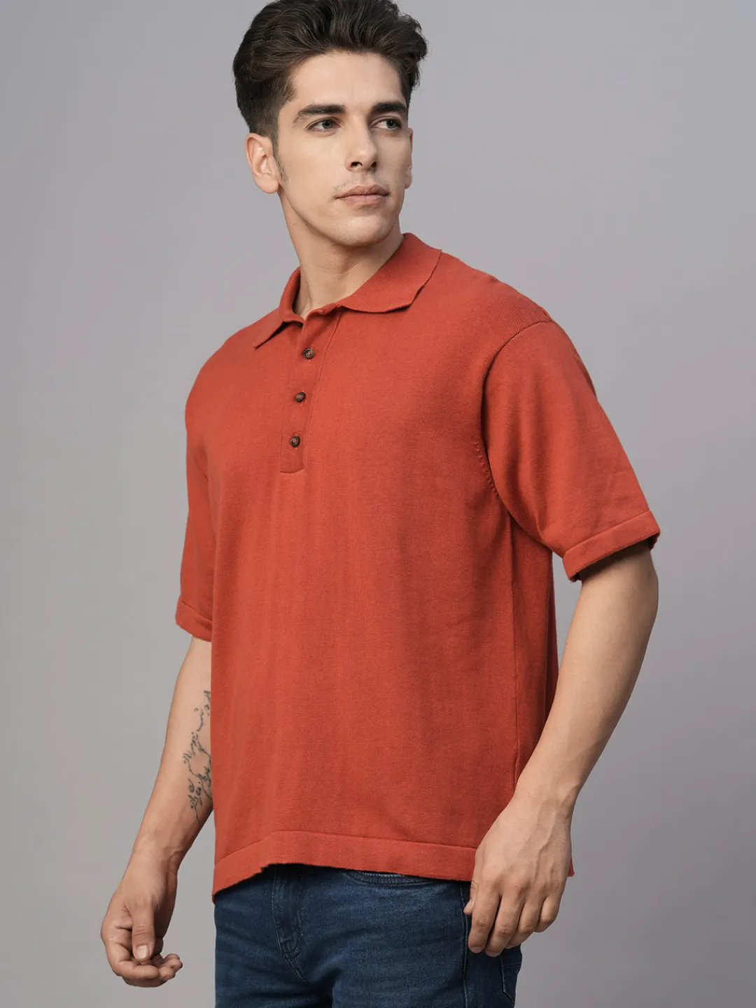 Cottonworld Regular Fit | Polo^Men's 100% Cotton Regular Fit Tshirt